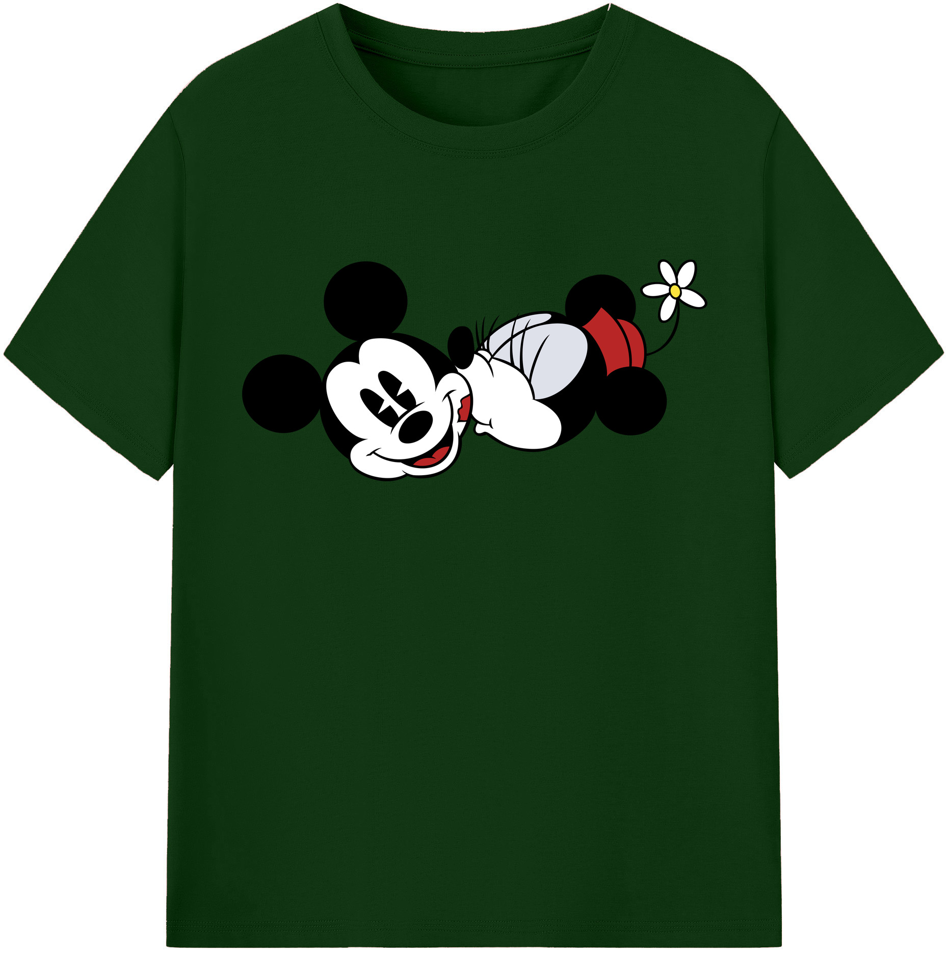 （画像用） ミッキーマウス Mickey Mouse 綿100％半袖Tシャツ（フロントプリント）